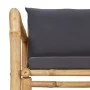2-piece bamboo garden furniture set with dark gray cushions by vidaXL, Garden sets - Ref: Foro24-319266, Price: 246,45 €, Dis...