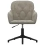 Light Gray Velvet Swivel Office Chair by vidaXL, Office chairs - Ref: Foro24-344856, Price: 84,11 €, Discount: %