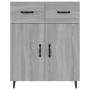 Sonoma-graues Sideboard aus Holzwerkstoff, 69,5 x 34 x 90 cm von vidaXL, Sideboards - Ref: Foro24-817361, Preis: 71,90 €, Rab...