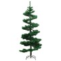 Spiral Christmas tree with stand and LED green PVC 150 cm by vidaXL, Christmas trees - Ref: Foro24-344650, Price: 30,07 €, Di...