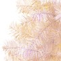 Árbol Navidad artificial puntas iridiscentes PVC blanco 180 cm