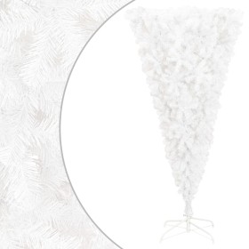 Árbol de Navidad artificial al revés con soporte blanco 180 cm