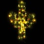 Cactus de Navidad con soporte y LEDs verde 150 cm PVC