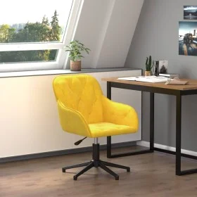 Drehbarer Bürostuhl aus gelbem Samt von vidaXL, Bürostühle - Ref: Foro24-344863, Preis: 81,61 €, Rabatt: %