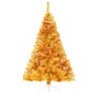 Half artificial Christmas tree with golden PVC support 120 cm by vidaXL, Christmas trees - Ref: Foro24-344690, Price: 17,33 €...