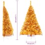 Half artificial Christmas tree with golden PVC support 120 cm by vidaXL, Christmas trees - Ref: Foro24-344690, Price: 17,33 €...