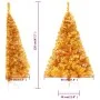 Half artificial Christmas tree with golden PVC support 120 cm by vidaXL, Christmas trees - Ref: Foro24-344690, Price: 17,11 €...