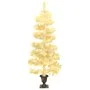 Spiral Christmas tree with flower pot and white PVC LEDs 120 cm by vidaXL, Christmas trees - Ref: Foro24-344652, Price: 27,33...