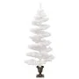 Spiral Christmas tree with flower pot and white PVC LEDs 120 cm by vidaXL, Christmas trees - Ref: Foro24-344652, Price: 27,33...