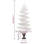 Spiral Christmas tree with flower pot and white PVC LEDs 120 cm by vidaXL, Christmas trees - Ref: Foro24-344652, Price: 27,33...