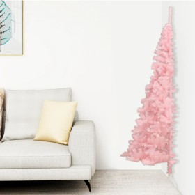 Half artificial Christmas tree with pink PVC support 240 cm by vidaXL, Christmas trees - Ref: Foro24-344674, Price: 65,45 €, ...