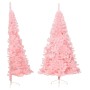 Half artificial Christmas tree with pink PVC support 240 cm by vidaXL, Christmas trees - Ref: Foro24-344674, Price: 65,45 €, ...
