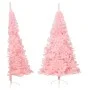 Half artificial Christmas tree with pink PVC support 240 cm by vidaXL, Christmas trees - Ref: Foro24-344674, Price: 65,09 €, ...