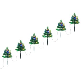 Árboles de Navidad para caminos 6 uds PVC 45 LED multicolor
