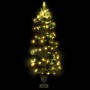 Árbol de Navidad en espiral con maceta y LED PVC verde 120 cm