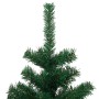 Árbol de Navidad en espiral con maceta y LED PVC verde 120 cm
