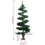 Árbol de Navidad en espiral con maceta y LED PVC verde 120 cm