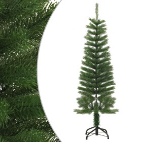 Árbol de Navidad artificial estrecho con soporte PE 120 cm