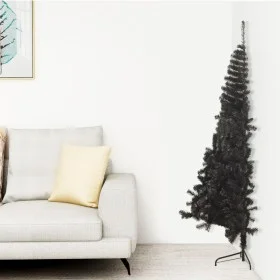 Medio árbol de Navidad artificial con soporte PVC negro 240 cm de vidaXL, Arboles de navidad - Ref: Foro24-344679, Precio: 46...