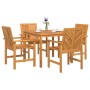 Conjunto de Comedor de Jardín 5 pcs Marrón 90 x 90 x 74 cm