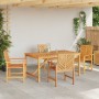 Conjunto de Comedor de Jardín 5 pcs Marrón 150 x 90 x 74 cm