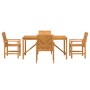 Conjunto de Comedor de Jardín 5 pcs Marrón 150 x 90 x 74 cm