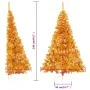 Half artificial Christmas tree with golden PVC support 240 cm by vidaXL, Christmas trees - Ref: Foro24-344694, Price: 35,05 €...