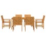 Conjunto de Comedor de Jardín 7 pcs Marrón 150 x 90 x 74 cm