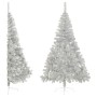 Half artificial Christmas tree and silver PVC support 240 cm by vidaXL, Christmas trees - Ref: Foro24-344699, Price: 61,00 €,...