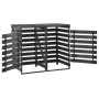 Cobertizo doble cubos basura madera pino pintada 140x75x121cm