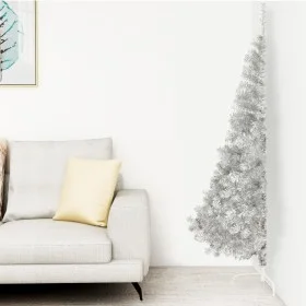 Half artificial Christmas tree and silver PVC support 210 cm by vidaXL, Christmas trees - Ref: Foro24-344698, Price: 39,14 €,...