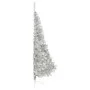 Halber künstlicher Weihnachtsbaum und silberne PVC-Stütze 240 cm von vidaXL, Weihnachtsbäume - Ref: Foro24-344699, Preis: 60,...