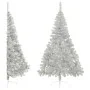 Half artificial Christmas tree and silver PVC support 210 cm by vidaXL, Christmas trees - Ref: Foro24-344698, Price: 39,14 €,...