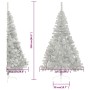 Half artificial Christmas tree and silver PVC support 240 cm by vidaXL, Christmas trees - Ref: Foro24-344699, Price: 61,00 €,...