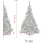 Half artificial Christmas tree and silver PVC support 240 cm by vidaXL, Christmas trees - Ref: Foro24-344699, Price: 60,09 €,...