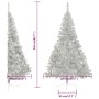 Halber künstlicher Weihnachtsbaum und silberner PVC-Stütze 210 cm von vidaXL, Weihnachtsbäume - Ref: Foro24-344698, Preis: 39...