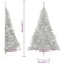 Half artificial Christmas tree and silver PVC support 210 cm by vidaXL, Christmas trees - Ref: Foro24-344698, Price: 39,14 €,...