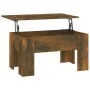 Mesa de centro madera de ingeniería roble ahumado 79x49x41 cm de vidaXL, Mesas de centro - Ref: Foro24-819281, Precio: 59,99 ...