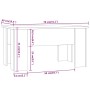 Eiche geräuchert Holzwerkstoff Couchtisch 79x49x41 cm von vidaXL, Couchtisch - Ref: Foro24-819281, Preis: 60,72 €, Rabatt: %