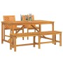 Conjunto de Comedor de Jardín 4 pcs Marrón 150 x 90 x 74 cm
