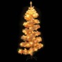 Árbol de Navidad espiral con soporte y LEDs blanco PVC 150 cm