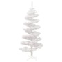 Árbol de Navidad espiral con soporte y LEDs blanco PVC 150 cm