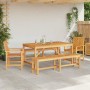 Conjunto de Comedor de Jardín 5 pcs Marrón 150 x 90 x 74 cm