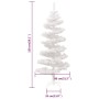 Árbol de Navidad espiral con soporte y LEDs blanco PVC 150 cm