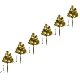 Christmas trees for paths 6 pcs PVC 45 LED warm white by vidaXL, Christmas trees - Ref: Foro24-344658, Price: 28,70 €, Discou...