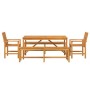 Conjunto de Comedor de Jardín 5 pcs Marrón 150 x 90 x 74 cm