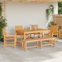 Conjunto de Comedor de Jardín 6 pcs Marrón 150 x 90 x 74 cm