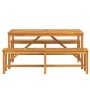 Conjunto de Comedor de Jardín 3 pcs Marrón 150 x 90 x 74 cm