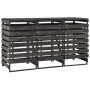 Cobertizo triple cubos basura madera pino pintada 210x75x121cm