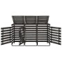 Cobertizo triple cubos basura madera pino pintada 210x75x121cm